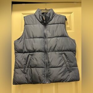 EUC Berkley Jensen Puffer Vest. Size XXL. Dusty blue color.
